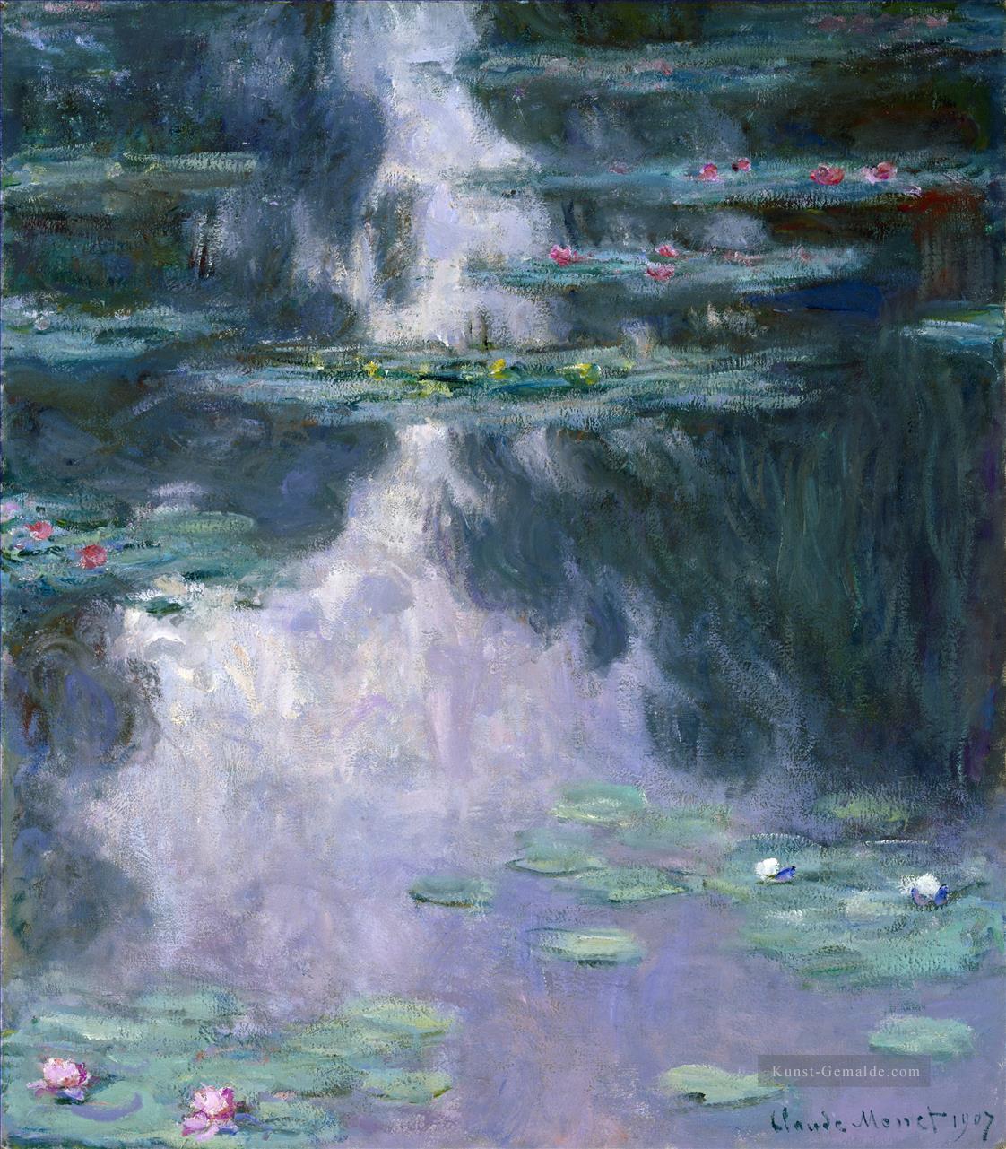 Monet Wasserlililililien Monet Impressionismus Blumen Ölgemälde
